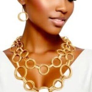 Statement Gold Necklace Set